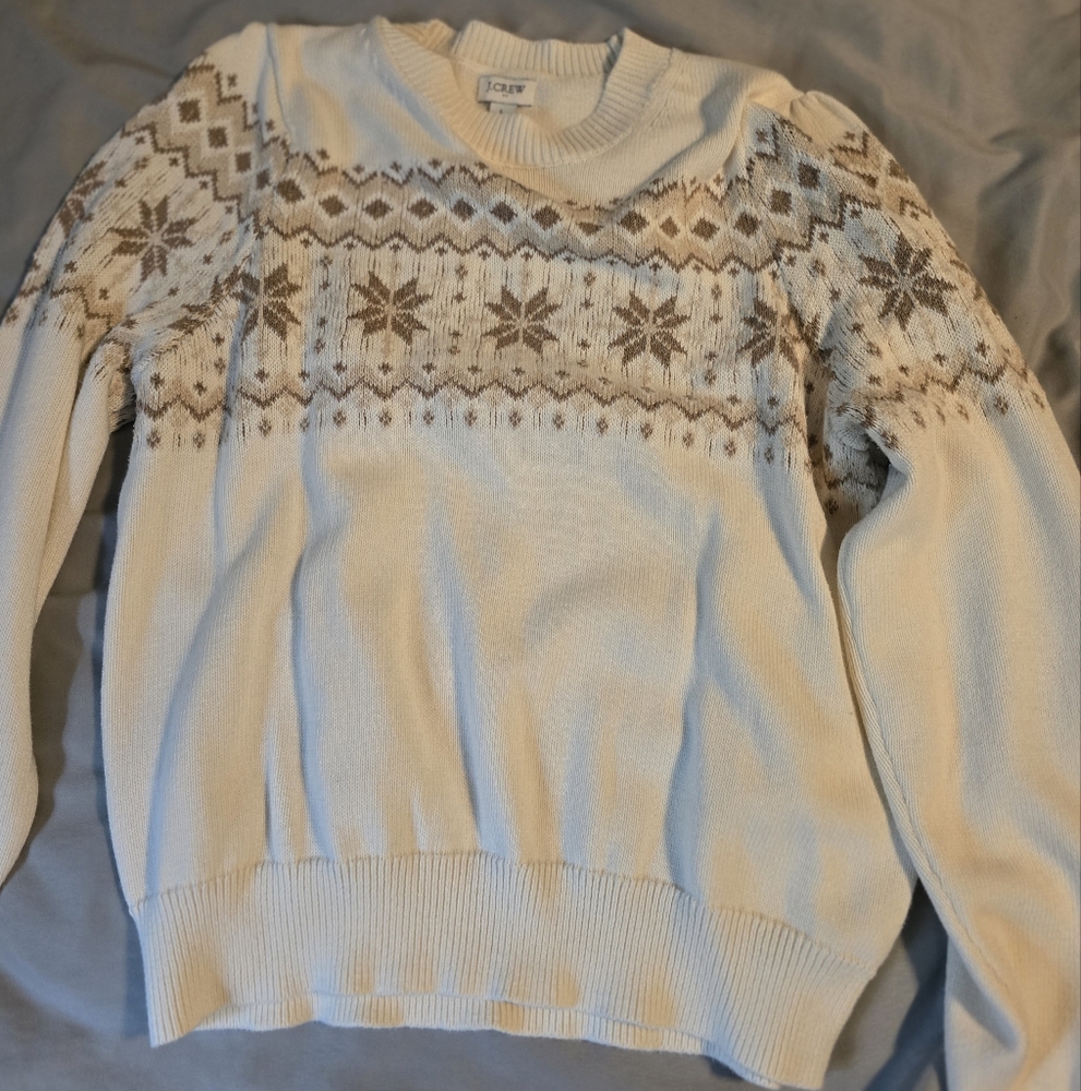 J. Crew Cream Knit Sweater